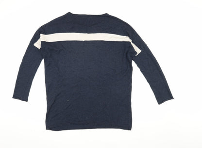 Womens UK Size S YAYA Blue Pullover Jumper