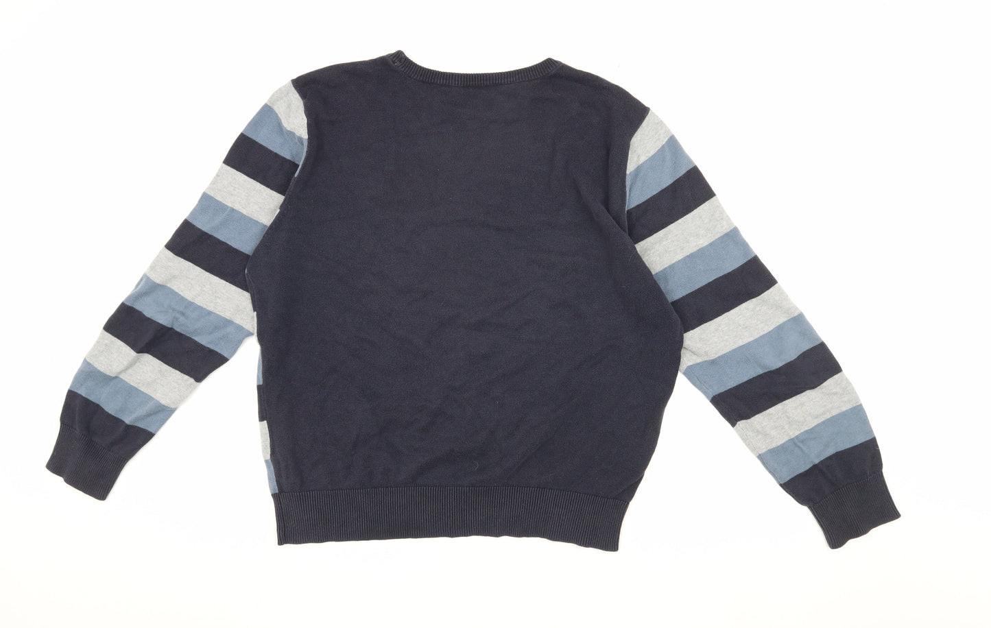 Rica Lewis Men's Blue Striped Pullover Jumper L