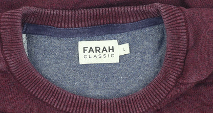 Farah Men's Red Pullover Jumper, Size L