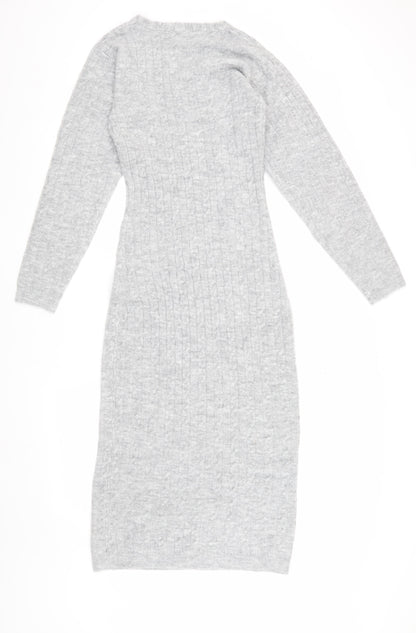 Miss Selfridge Women's Grey Sheath Midi Dress XS