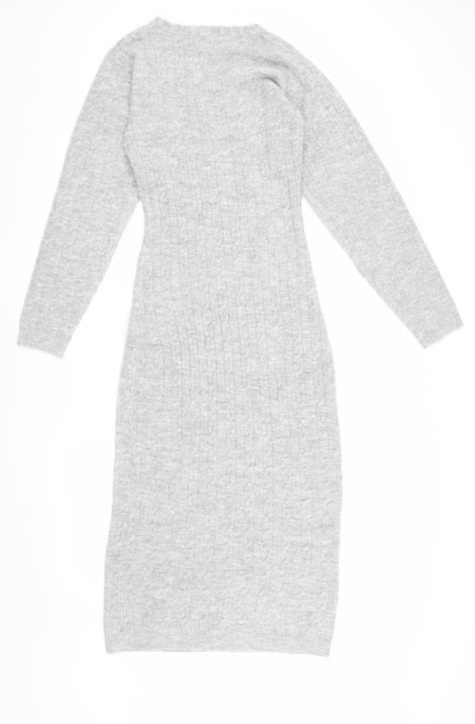 Miss Selfridge Women's Grey Sheath Midi Dress XS