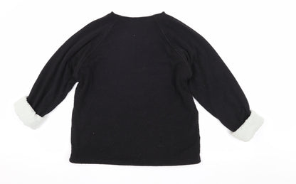 Womens UK Size S Zara Black Pullover Jumper