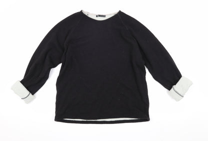 Womens UK Size S Zara Black Pullover Jumper
