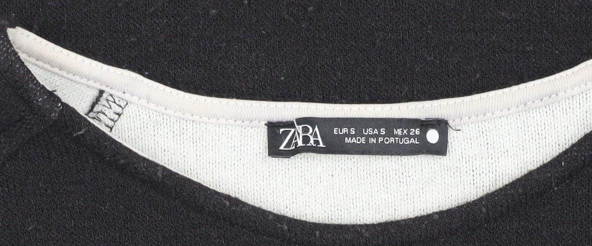 Womens UK Size S Zara Black Pullover Jumper