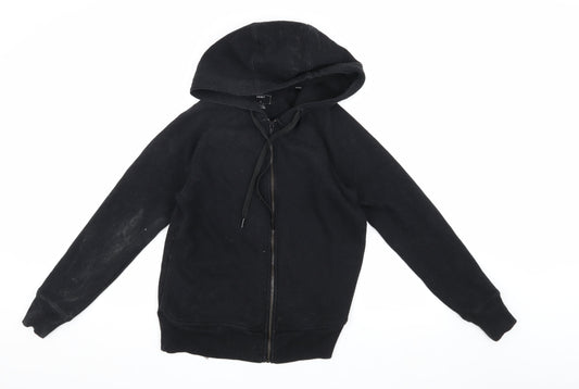 DKNY Women's Black Hooded Jacket M - Classic Casual Style