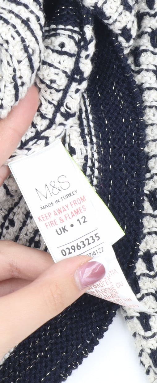 Womens UK Size 12 Marks and Spencer Multicoloured Cardigan Jumper