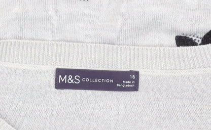 Womens UK Size 18 Marks and Spencer Grey Pullover Jumper