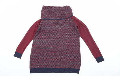 Sheego Women's Multicoloured Cowl Neck Pullover Jumper