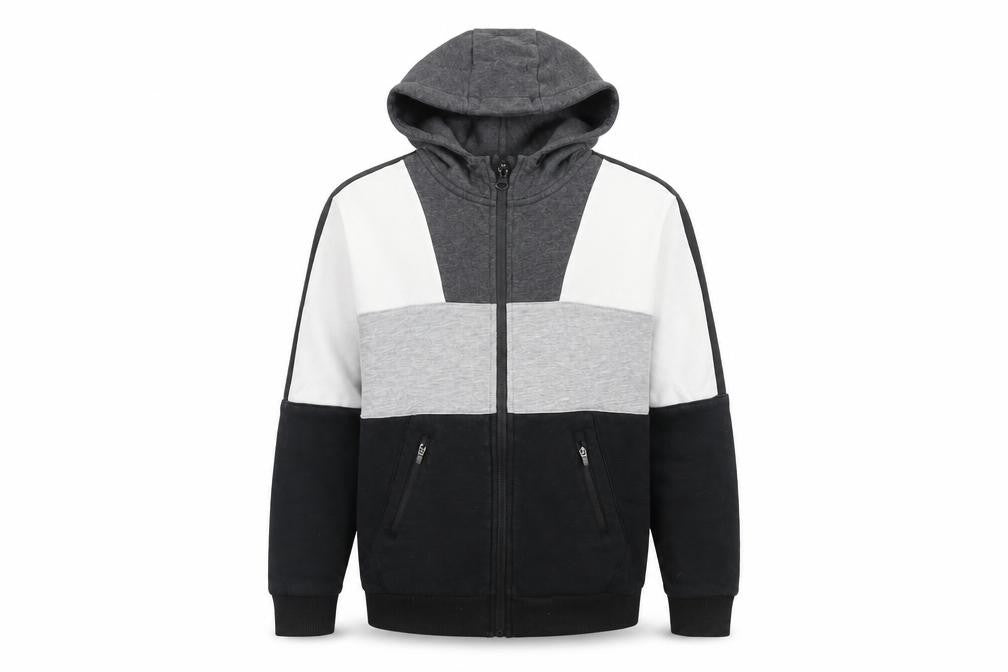 Front view of Marks & Spencer boys’' colourblock hooded jacket 9-10 years