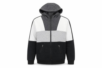 Front view of Marks & Spencer boys’' colourblock hooded jacket 9-10 years