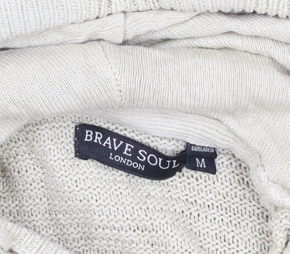 Mens UK Size M Brave Soul Multicoloured Pullover Hoodie