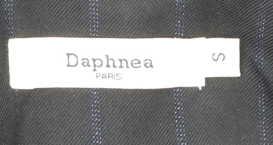 Daphnea Women's Black Pinstripe Blazer S - Classic Business Jacket