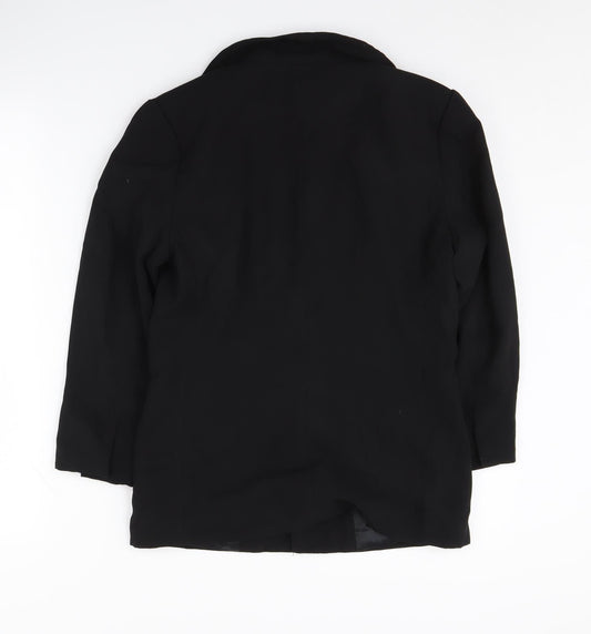 H&M Women's Black Blazer UK 10, Regular Fit, Lined