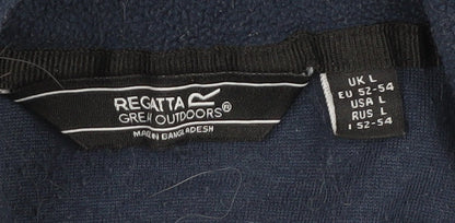 Mens UK Size L Regatta Blue 1/4 Zip Sweatshirt