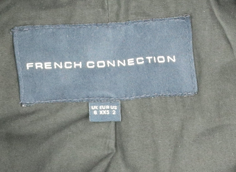Womens UK Size 6 French Connection Black Pea Coat