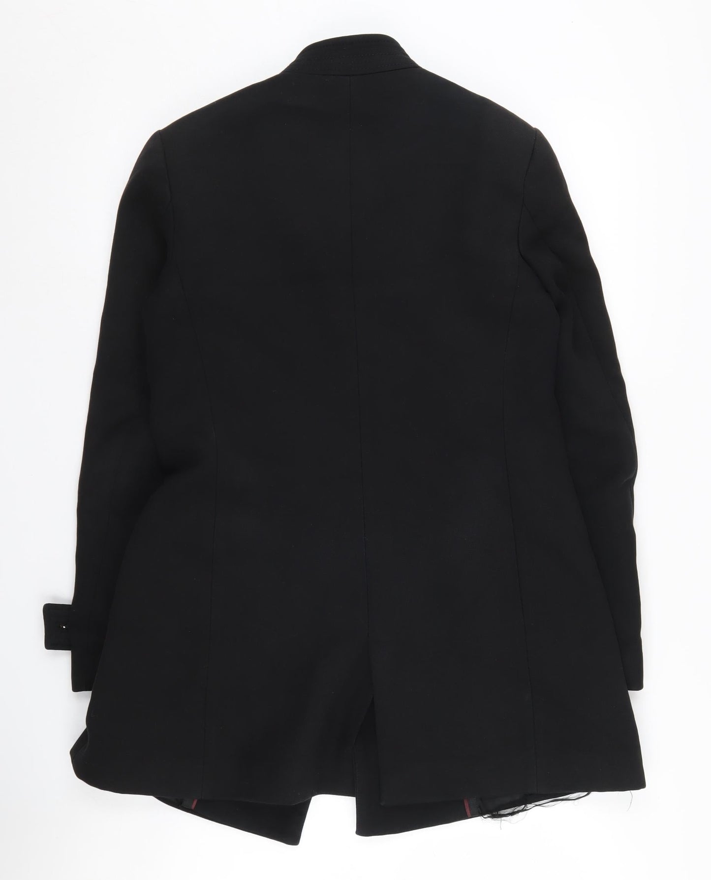 Womens UK Size S Zara Basic Black Pea Coat
