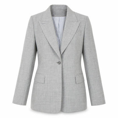 Womens UK Size 10 Oasis Regular Grey Suit Jacket