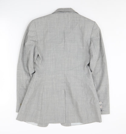 Oasis Women's Grey Check Suit Jacket Size 10