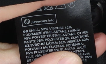 H&M Women's Black Double-Breasted Suit Jacket, Size 10