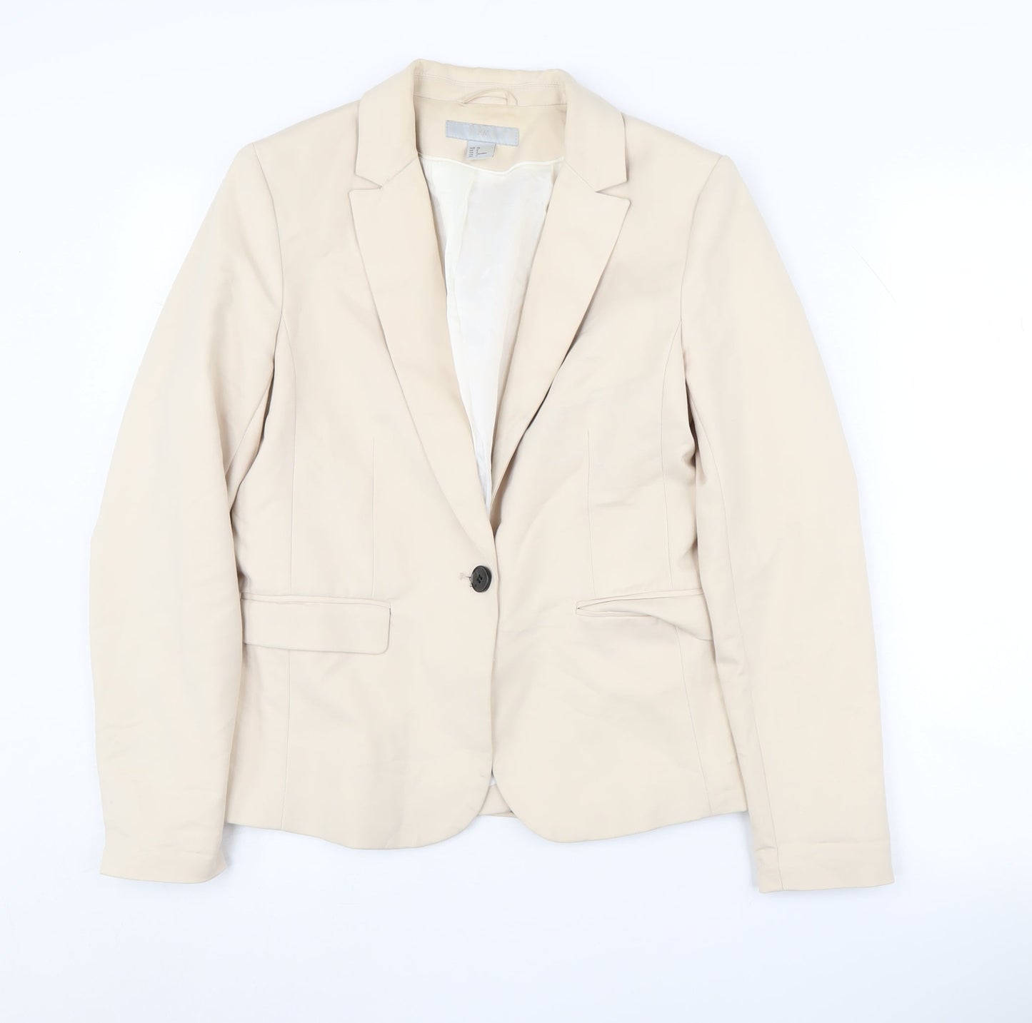 H&M Women's Beige Blazer, Size 10, Classic Fit