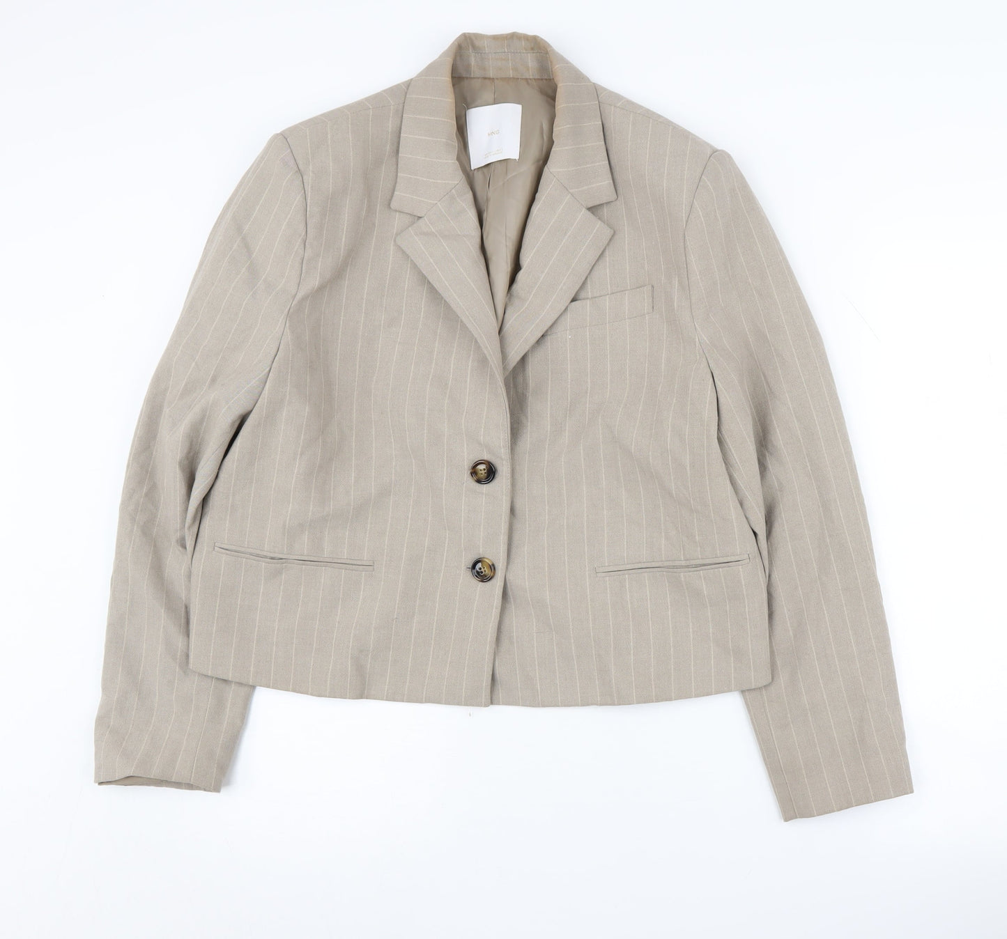 Womens UK Size L MNG Regular Beige Suit Jacket