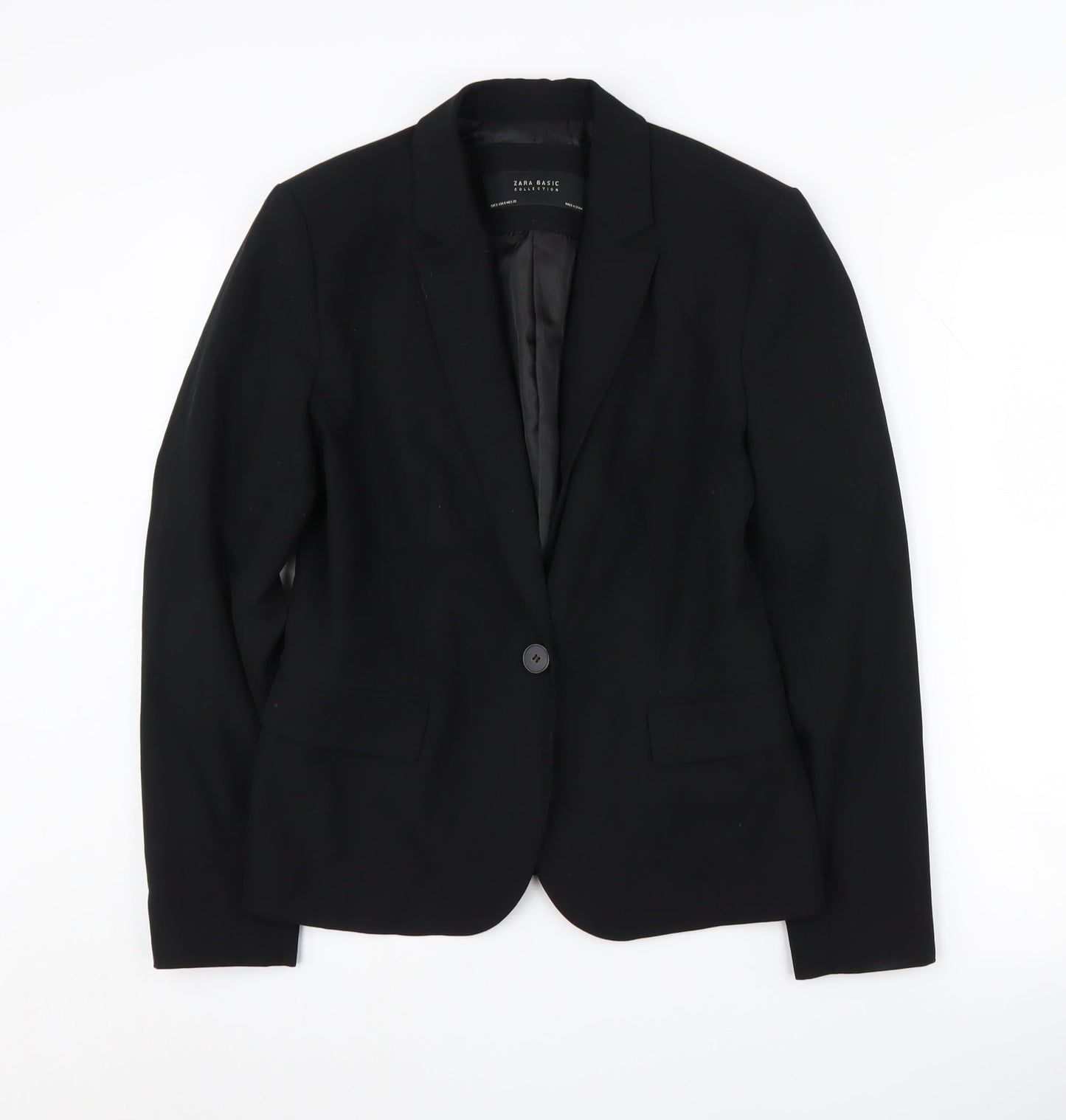 Womens UK Size 10 Zara Regular Black Blazer