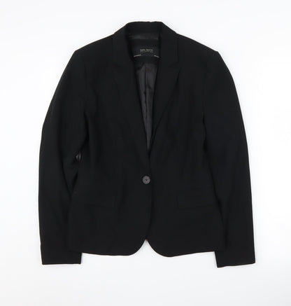 Womens UK Size 10 Zara Regular Black Blazer