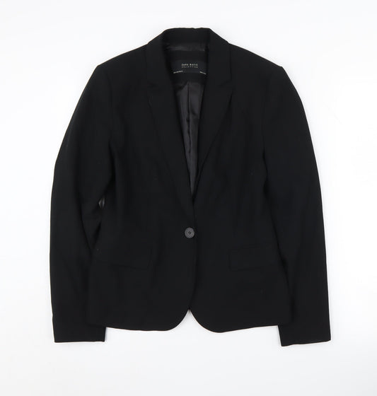 Zara Women's Black Blazer, Size 10, One-Button
