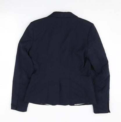 H&M Women's Blue Blazer, Size 10, Stylish Business Essential