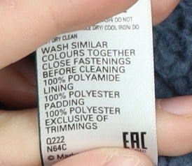 Marks and Spencer Girls Red Puffer Jacket 6-7 Years