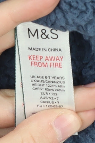 Marks and Spencer Girls Red Puffer Jacket 6-7 Years