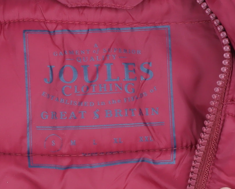 Womens UK Size S Joules Red Puffer Jacket