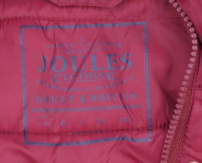 Womens UK Size S Joules Red Puffer Jacket