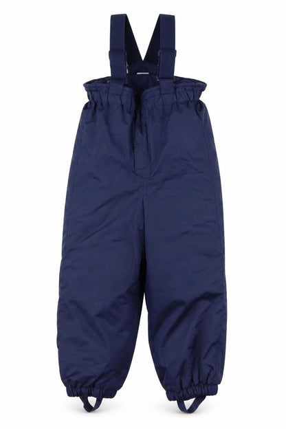 Front view of H&M boys’ blue snow pants - 4 years, waterproof, winter