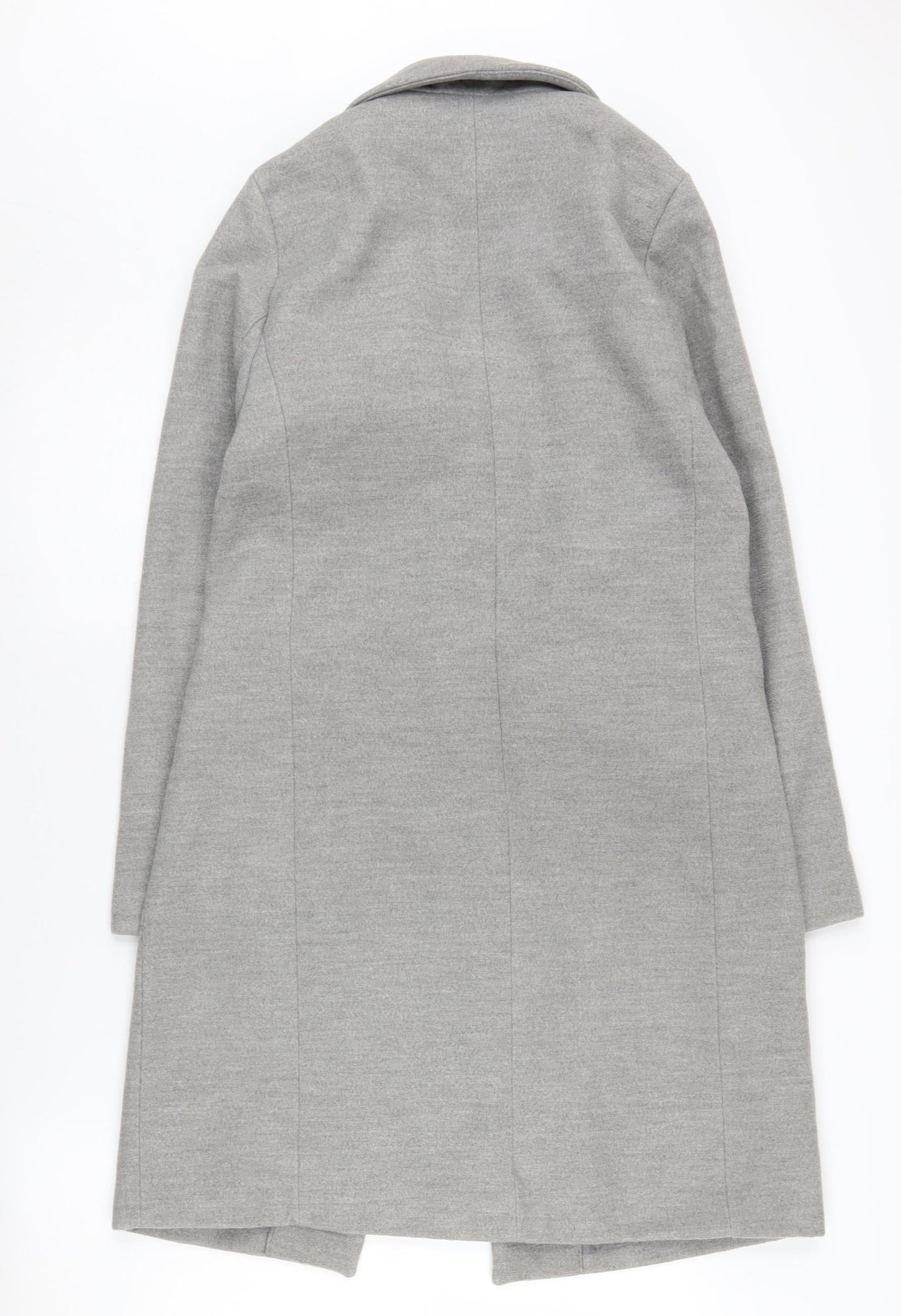 New Look Women's Grey Overcoat Size 8