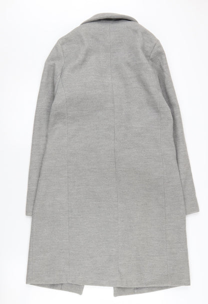 New Look Women's Grey Overcoat Size 8