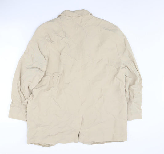 Zara Women's Beige Blazer, UK 12, Relaxed