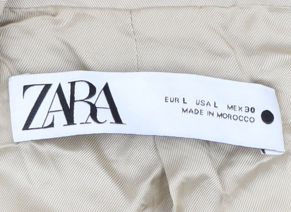 Zara Women's Beige Blazer, UK 12, Relaxed