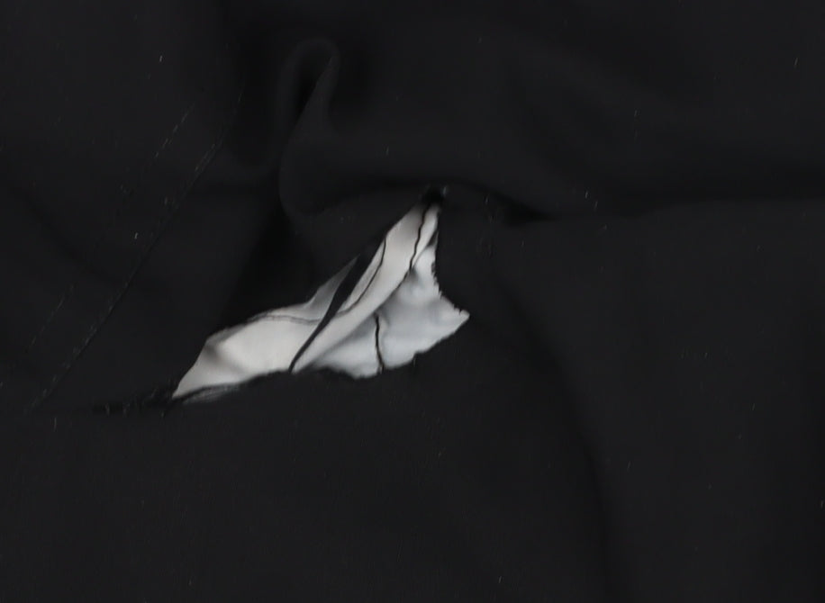 Womens UK Size 8 Warehouse Black Parka Coat