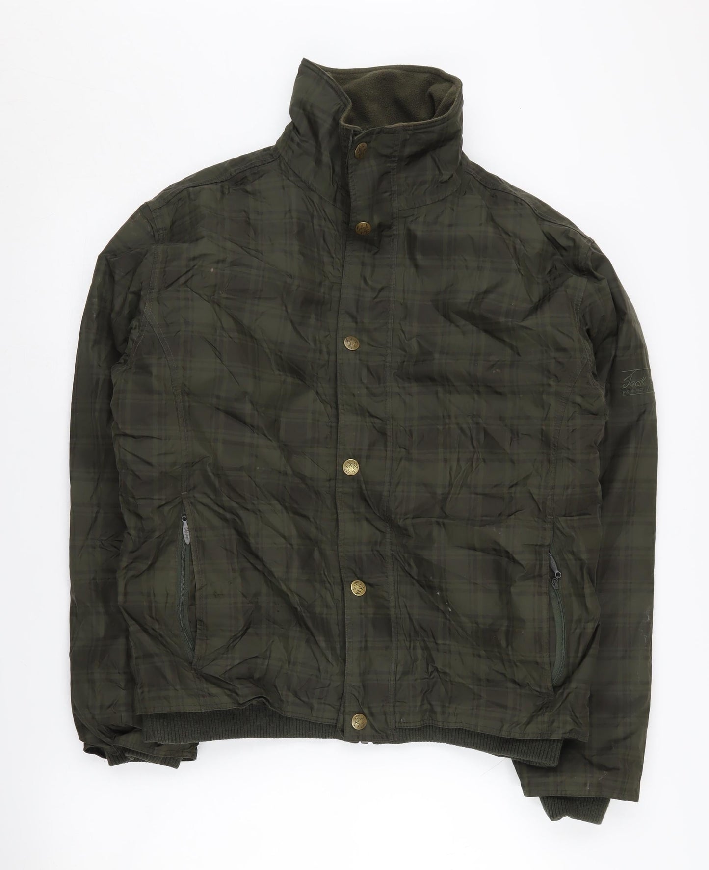 Mens UK Size S Jack Murphy Green Quilted Coat