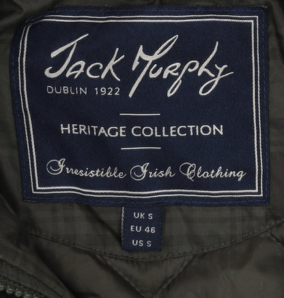 Mens UK Size S Jack Murphy Green Quilted Coat