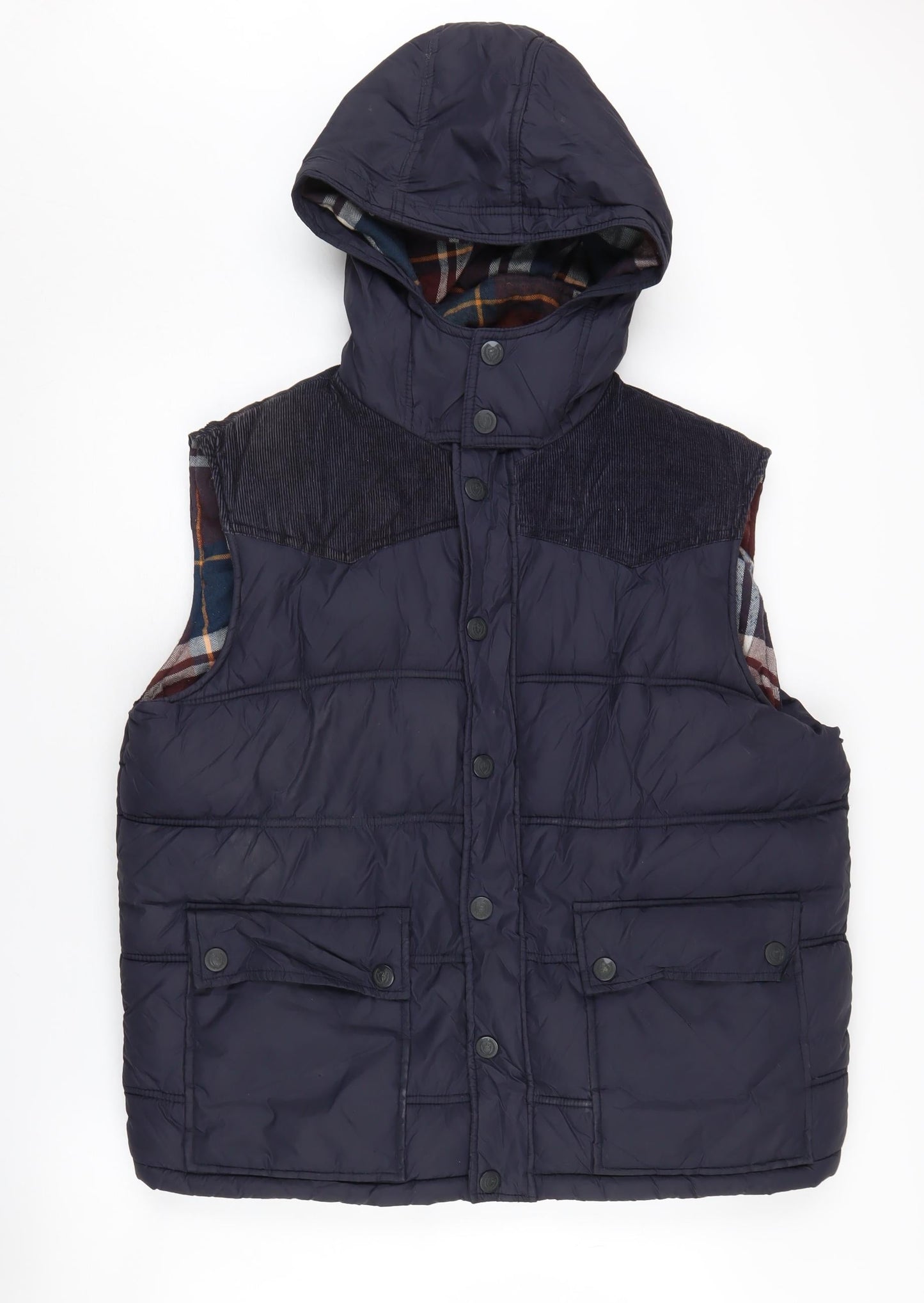Mens UK Size L Easy Blue Puffer Jacket