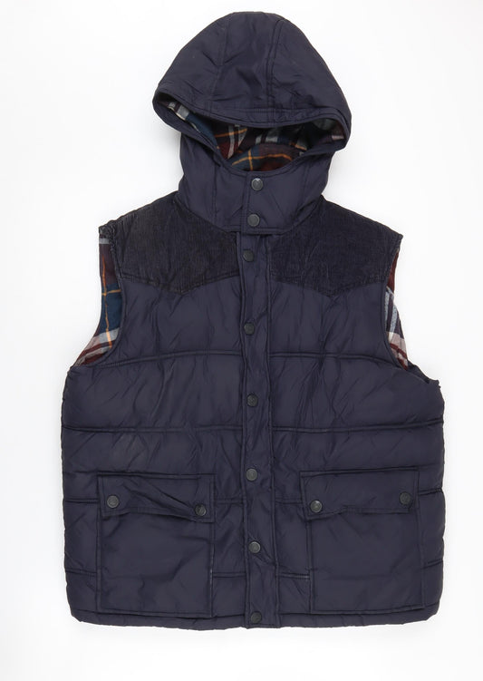 Mens UK Size L Easy Blue Puffer Jacket