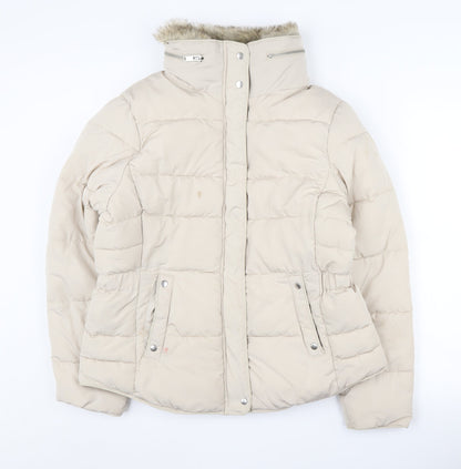 New Look Women's Beige Puffer Jacket Size 14