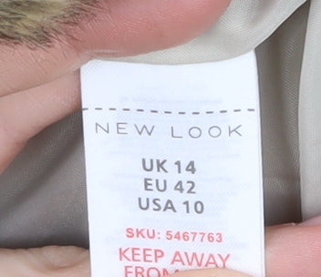 New Look Women's Beige Puffer Jacket Size 14