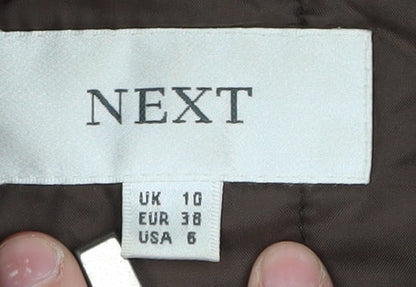 Womens UK Size 10 NEXT Brown Basic Jacket