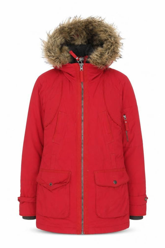 Womens UK Size 10 NEXT Red Parka Coat