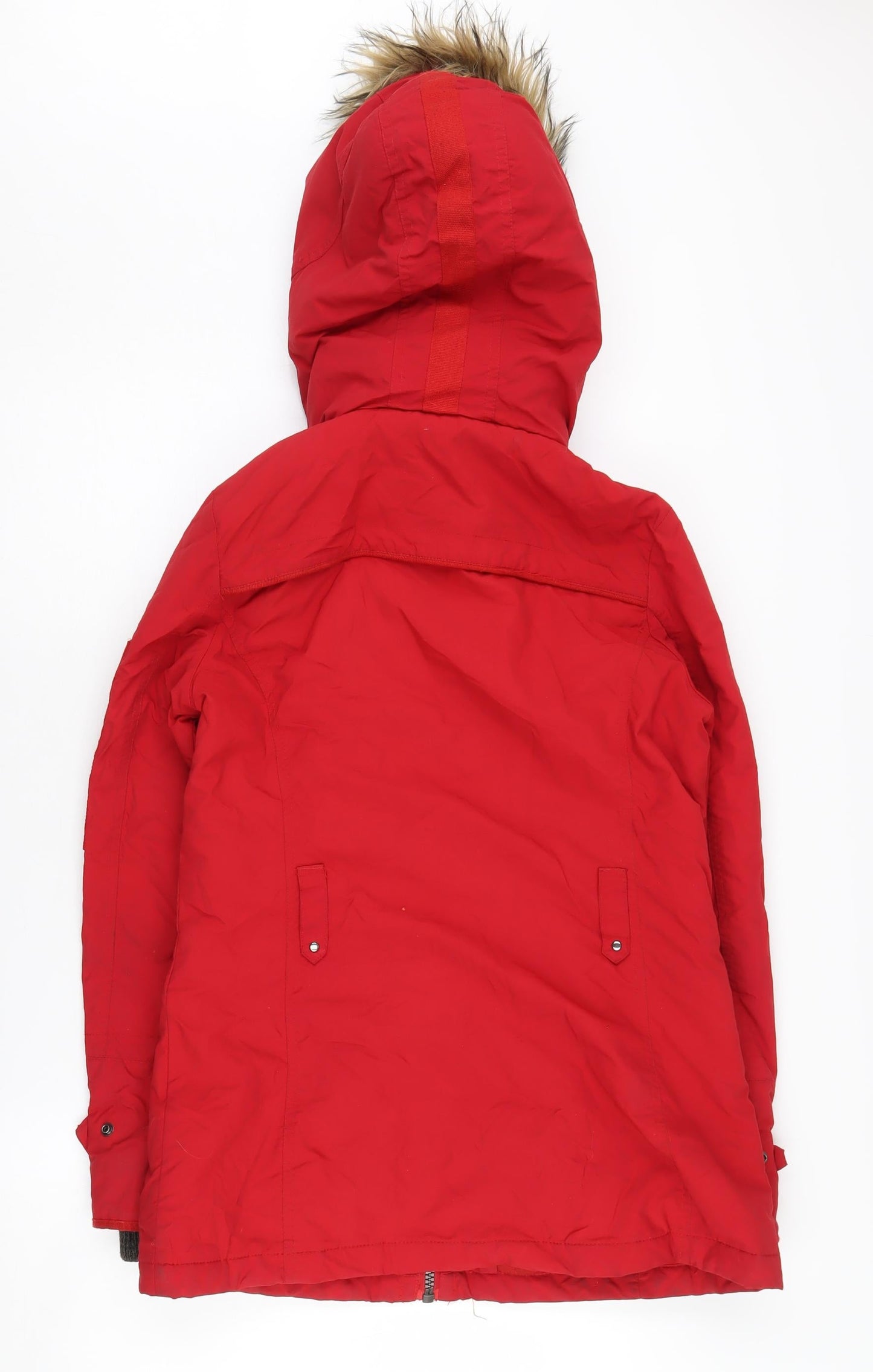 Womens UK Size 10 NEXT Red Parka Coat