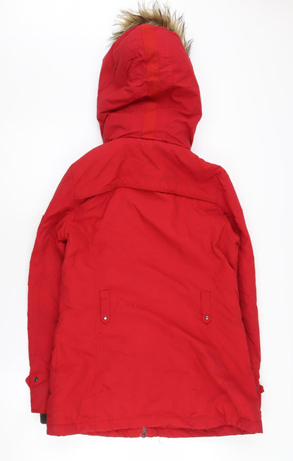 Womens UK Size 10 NEXT Red Parka Coat