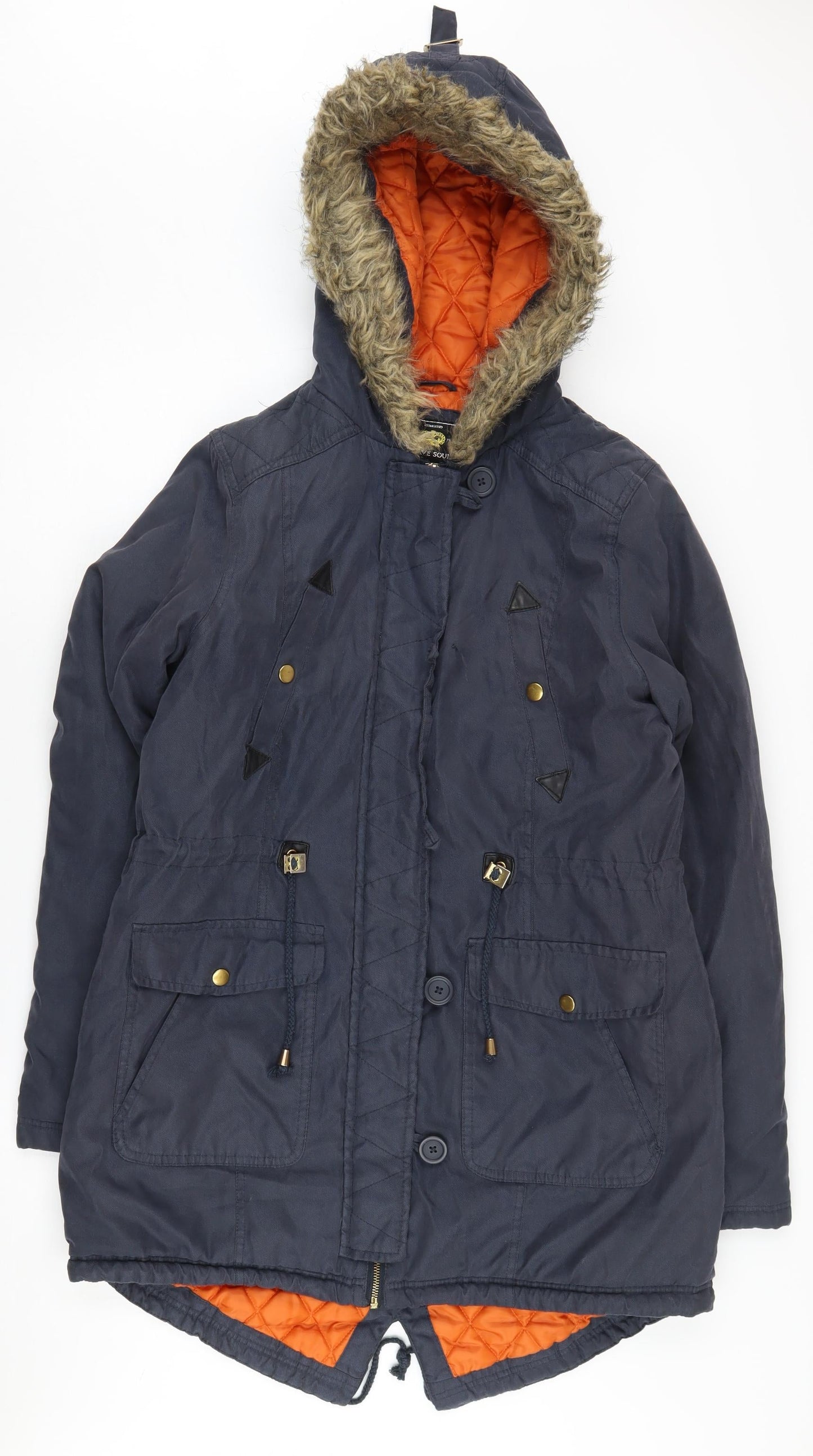 Womens UK Size L Brave Soul Blue Parka Coat